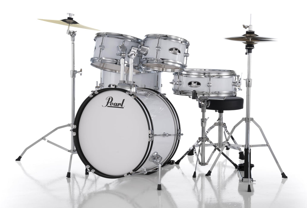 Pearl Roadshow Jr. 5 Piece Drum Set with Hardware and Cymbals - Pure White (RSJ465C/C33)