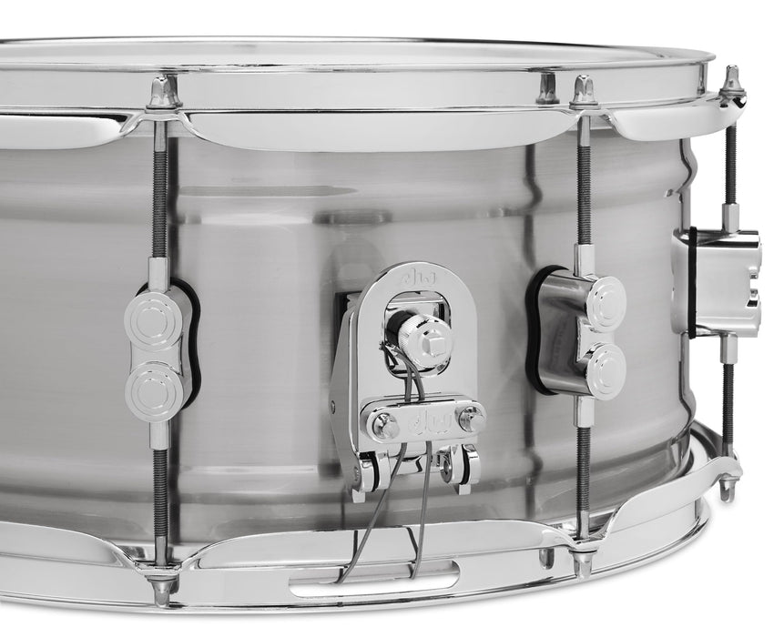 PDP By DW Concept Series 1.2mm Natural Satin Brushed Aluminum 6.5x14 Snare Drum (PDSN6514NBAC)