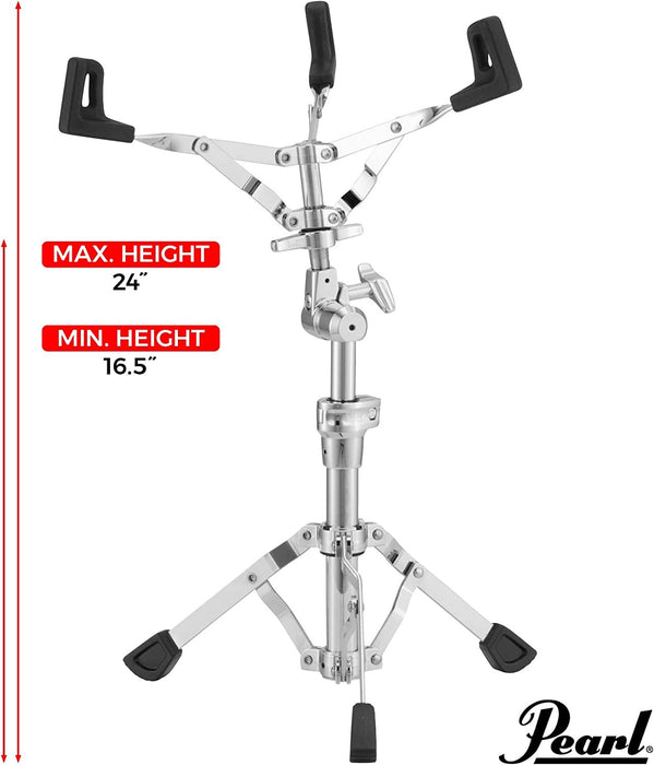 Pearl Double-Braced Snare Drum Stand w/Gearless UniLock Basket Tilter - Chrome (S930)