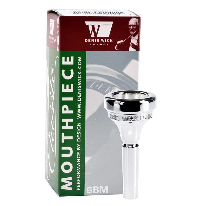 Denis Wick Classic Euphonium Mouthpiece Silver Plated, 5880E-6BM - Medium Backbore for Balanced Airflow & Tone - Medium Shank Fitting Euphonium Accessories for Easy Articulation 25.4 x 6.26 x 7.12mm