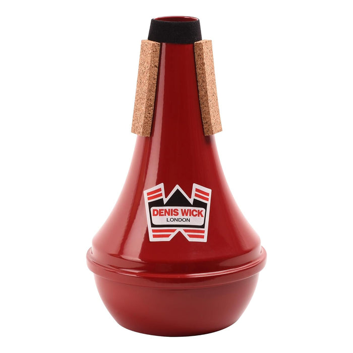 Denis Wick Straight Mute for Trumpet with Red Pure Coat Finish, 5504R - Hand-Spun Aluminum Mute with Natural Cork, Extra Focus & Projection, Reliable Intonation & Tight-Bell Fit -3.4 x 3.4 x 6 Inches