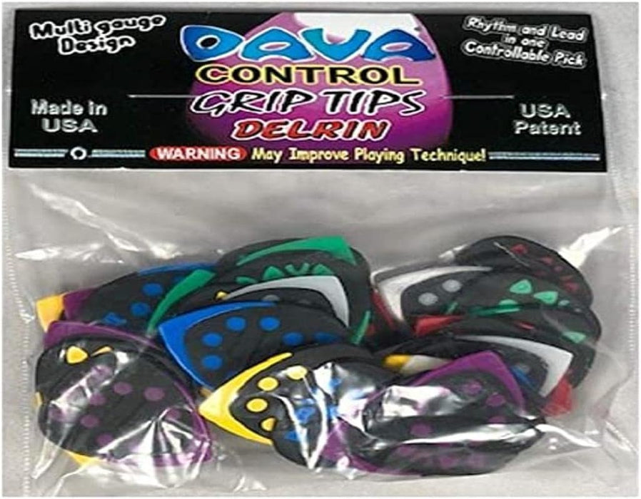 Dava Grip Tip Refill Bag Guitar Picks - 36 Multicolored Picks (6036)