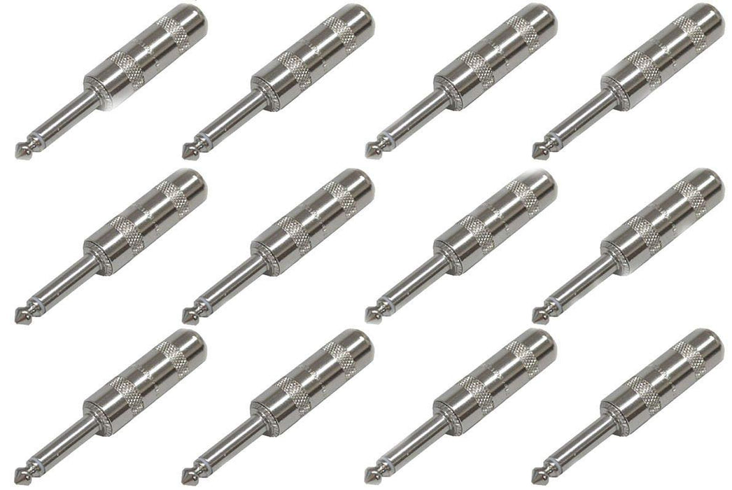 12 - New Switchcraft 280 1/4 6.35 mm 2-Conductor Mono TS Guitar Plug Solder Type