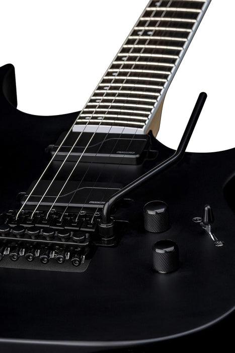 Dean Guitars 6 String Exile Select Floyd Fluence Electric Guitar, Black Satin, Right, F FL BKS