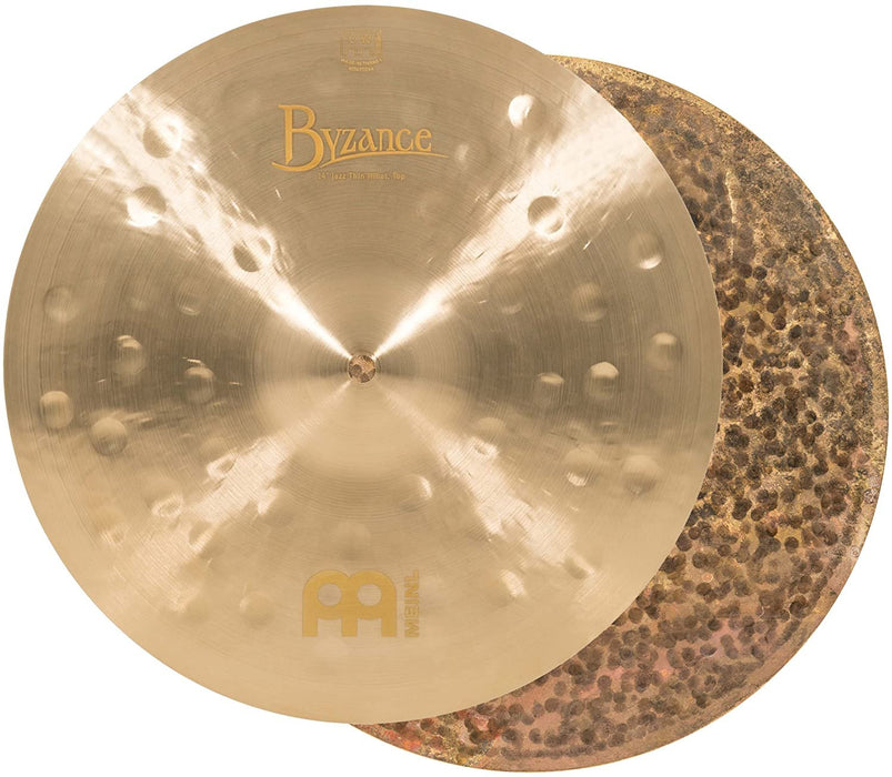 Meinl Cymbals Byzance 14" Dual Hihats, Pair — MADE IN TURKEY — Hand Hammered B20 Bronze, 2-YEAR WARRANTY, B14DUH