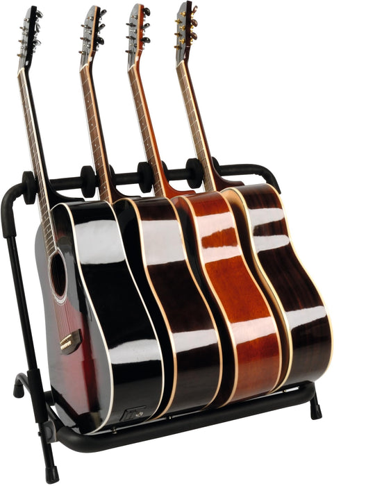 Quick Lok Multiple Universal Guitar Stand with Adjustable Instrument Slots (GS350BB-U)
