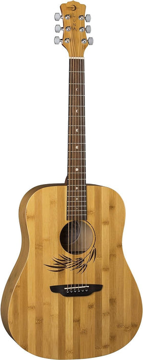 Luna Dreadnought Acoustic Guitar, Woodland Bamboo (WL BAMBOO DREAD)