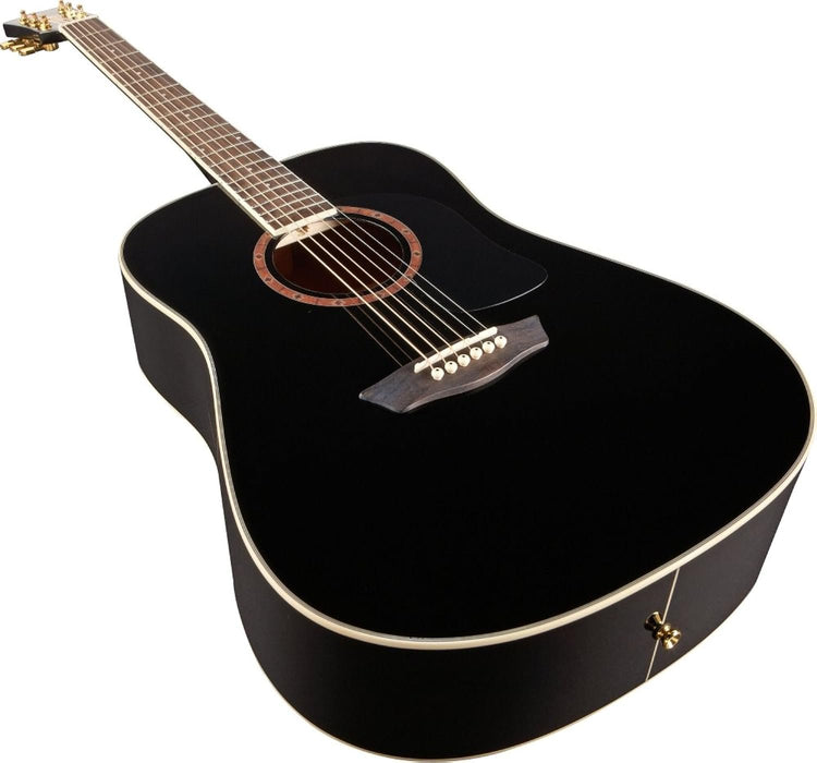 Washburn WD100DL Apprentice Dreadnought Acoustic Guitar Black Gloss