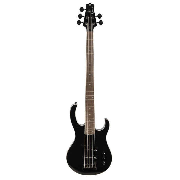 H. Jimenez 5-String Bass Guitar w/Deluxe Padded Gig Bag - Glossy Black (LBS5-BK)