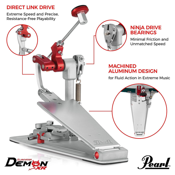 Pearl Demon Xr Direct-Drive Single Bass Drum Pedal (P3500D)