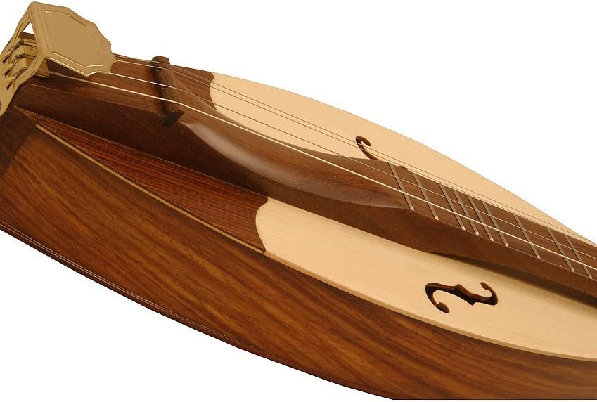 Roosebeck DMCRT4 4-String Cutaway Mountain Dulcimer, F-Hole Openings and Scrolled Pegbox