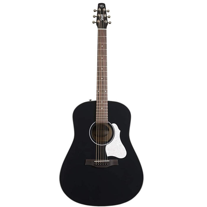 Seagull 048595 S6 Classic Black Acoustic Electric Guitar, Solid Cedar Top