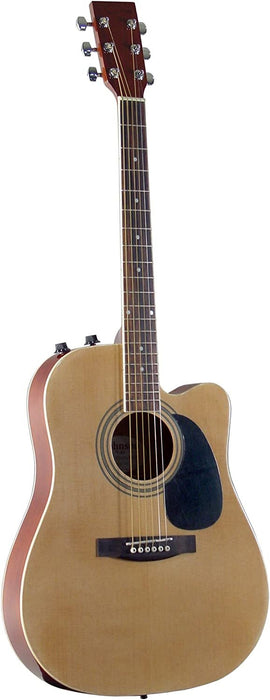 Johnson JG-650-TN Thinbody Acoustic Guitar with Pickup, Natural