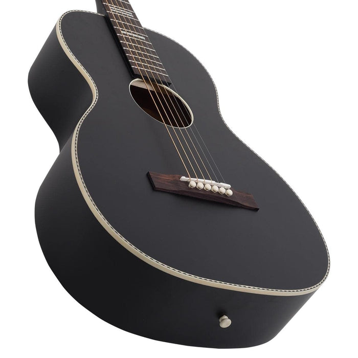 Recording King Dirty 30's Series 7 Single 0 Acoustic Guitar - Matte Black (RPS-7-MBK)