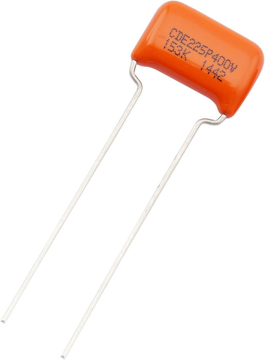 CDE Sprague Orange Drop Capacitors, Tone Caps, Polyester Film .015uF 225P 153K 400V for Guitar or Bass (Set of 2)