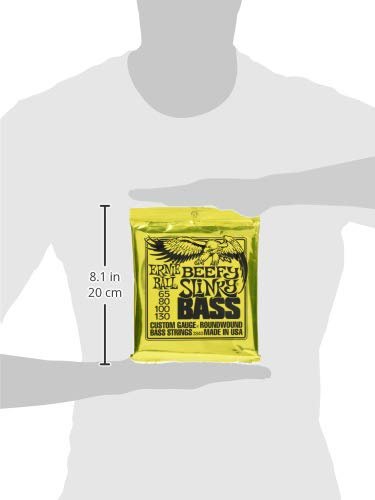 Ernie Ball Beefy Slinky Nickel Wound Bass Guitar Strings, 63-130 Gauge (P02840)