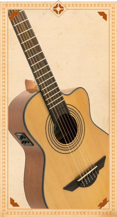 H. Jimenez 7 String Acoustic Guitar, Ambidextrous, Tan (LR2CEN)