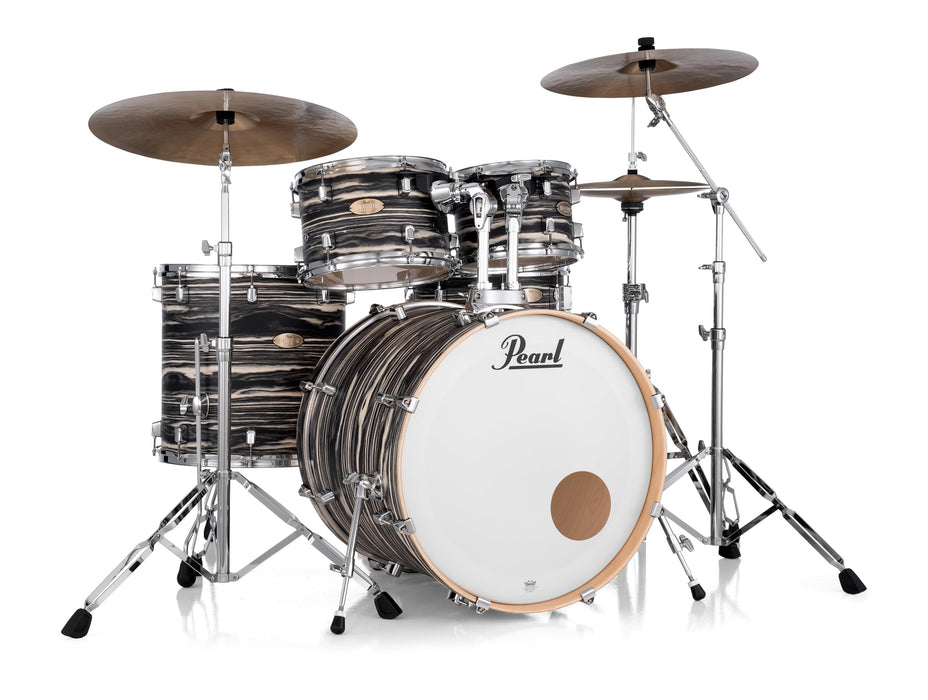 Pearl Decade Maple Artisan Limited Edition 5-pc. Shell Pack With All Maple Shells, Satin Lacquer Finish Black Satin Marble