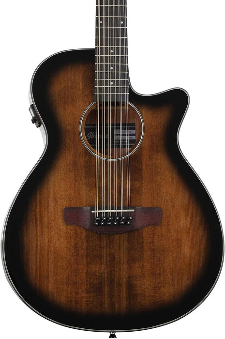 Ibanez Dark Violin Suburst AEG Series Single-Cutaway 12-String Acoustic-Electric Guitar (AEG5012DVH)