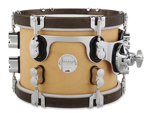 PDP Concept Classic 7x10 Natural Stain Tom with Walnut Stain Hoops (PDCC0710STNW)