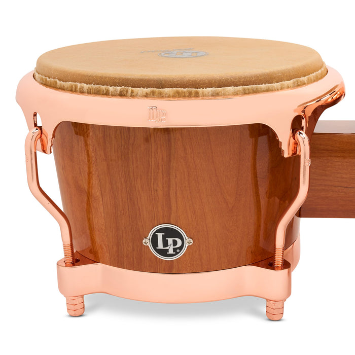 Latin Percussion Limited Cherry Bongos - 7.25" & 8.625" Natural Rawhide Heads