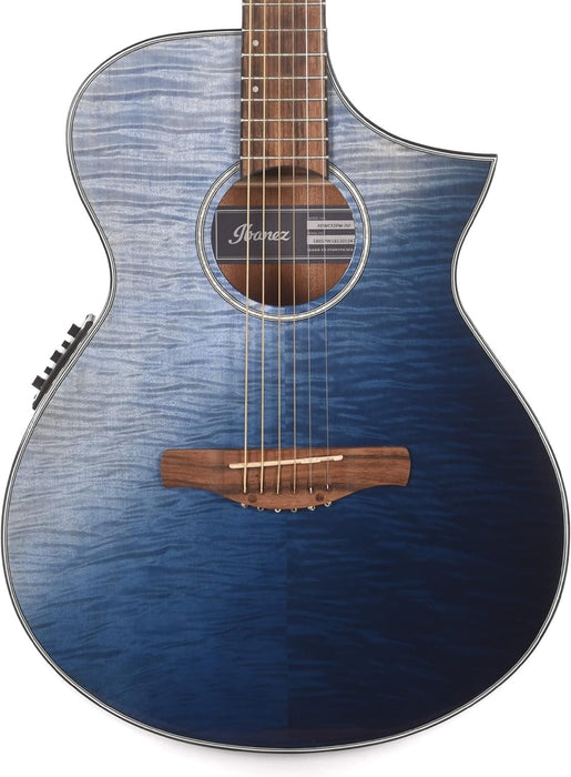 Ibanez AE Acoustic Guitar Flamed Maple/Sapele - Indigo Blue Burst Gloss (AEWC32FM)