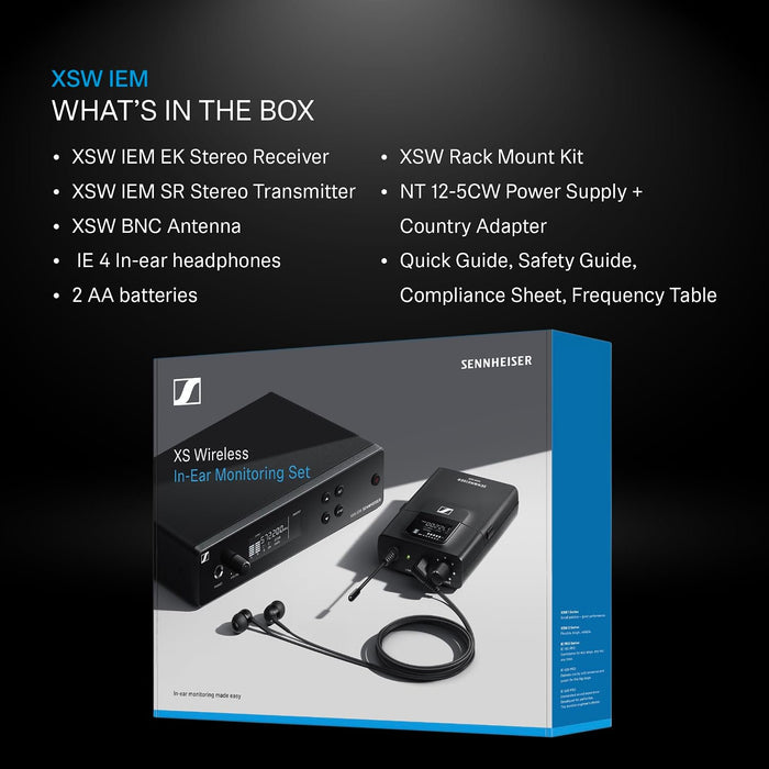 Sennheiser XSW IEM Wireless in-Ear Monitoring System - B Band