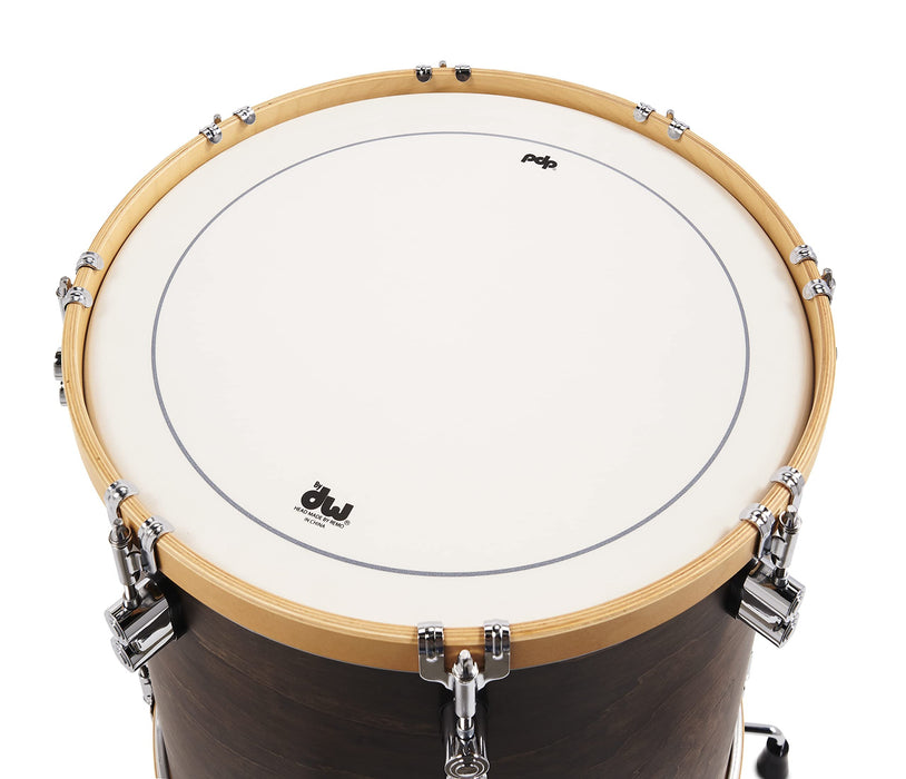 Pacific Drums & Percussion Set Concept Classic 3-Piece w/26 Kick, Walnut with Natural Hoops Drum Shell Packs (PDCC2613WN)