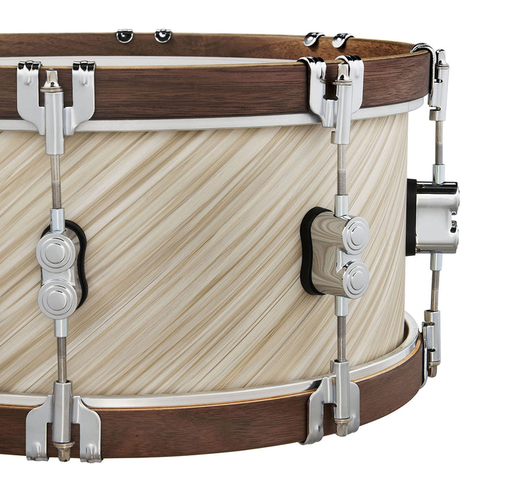 Pacific Drums & Percussion Wood Hoop Limited Edition 6.5 x 14 inch-Twisted Ivory Snare Drum (PDLT6514SSTI)