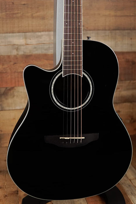 Ovation Celebrity Standard CS24L-5G Mid-depth Left-handed Acoustic-electric Guitar - Black