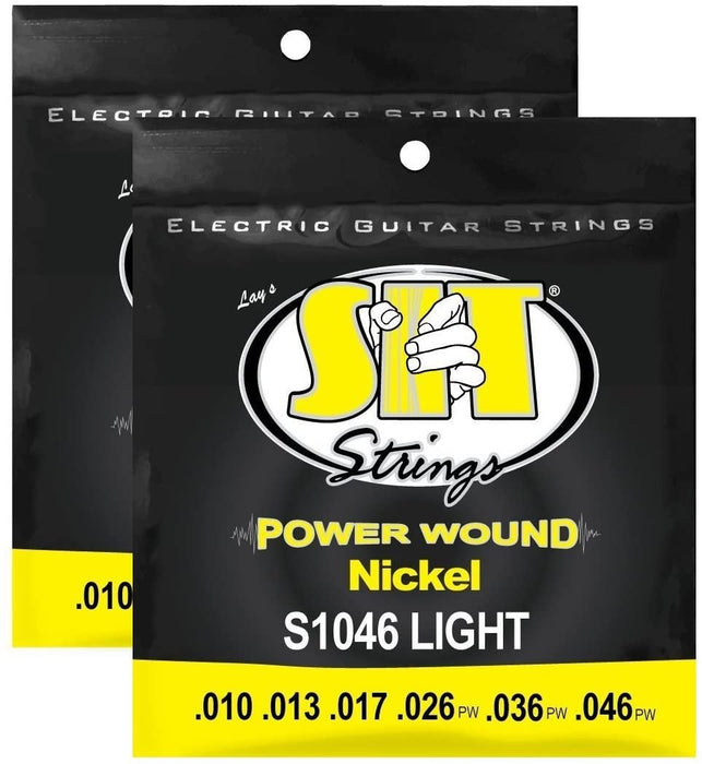 S.I.T. Strings S1046 Light Nickel Power Wound Electric Guitar Strings - 2 Sets