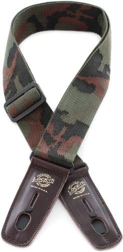 Lock-It Straps Professional Gig Series LIS 008 P2-CAMO/BRN Poly Electric Guitar Strap, Camo