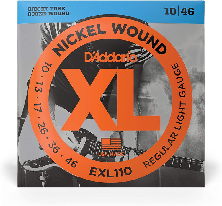 3 Sets - D'Addario EXL110 Nickel Wound Electric Guitar Strings, Light Gauge