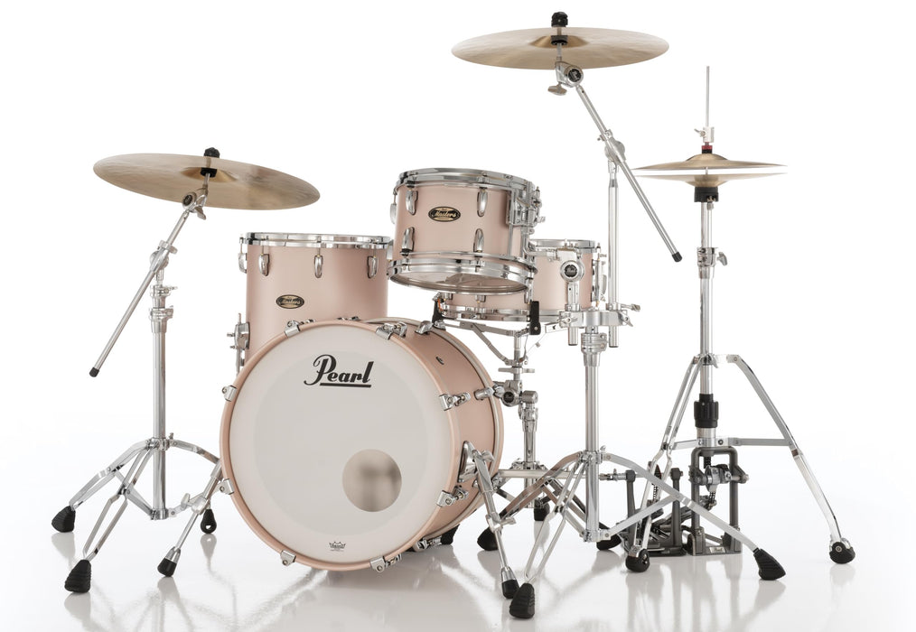 Pearl Masters Maple Gum 3-Piece Shell Pack 20x14 Bass, 14x14 Floor Tom, 12x8 Tom - Satin Rose Gold