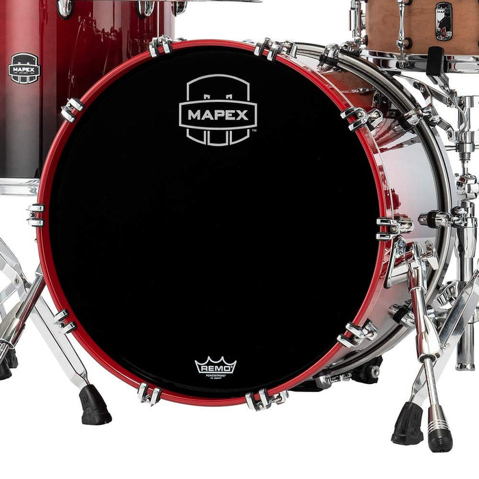 Mapex Saturn 18" x 14" Maple/Walnut Bass Kick Drum - Scarlet Fade (SRB1814ARQ)