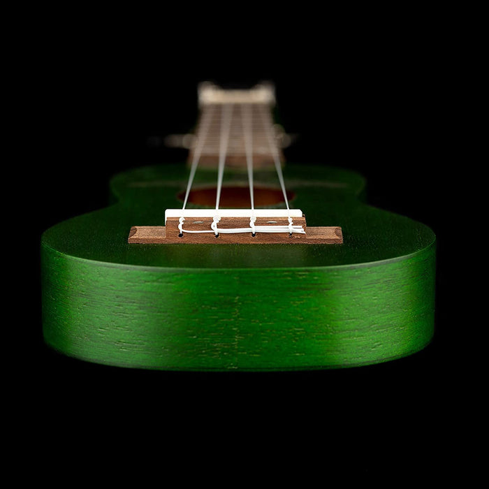 Ortega Guitars, 4-String Keiki Series Sopranino Ukulele with Turtle Etching, Right, Transparent black, (K1-CO)