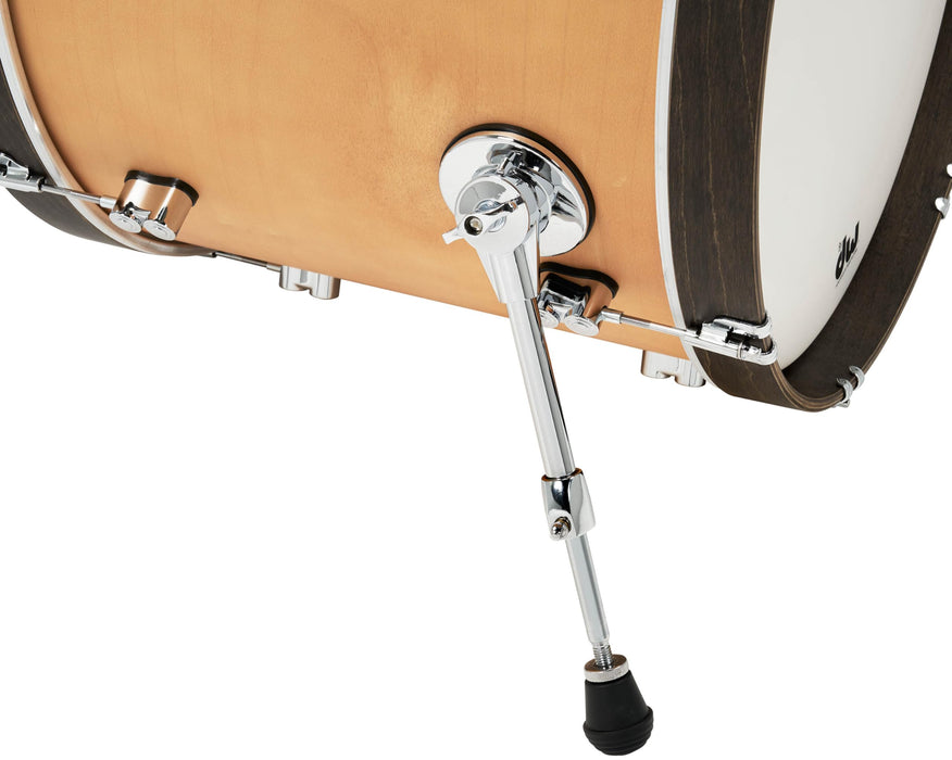 PDP Concept Classic 3 Pc Shell Pack with 20" Kick Natural Finish with Walnut Hoops