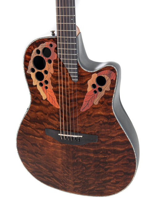 Ovation Celebrity Elite Plus Guitar - Dark Tiger Eye, Black (CE44P-TGE-G)