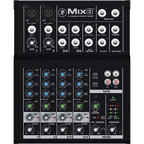 Mackie 8-Channel Compact Mixer (MIX8-U)