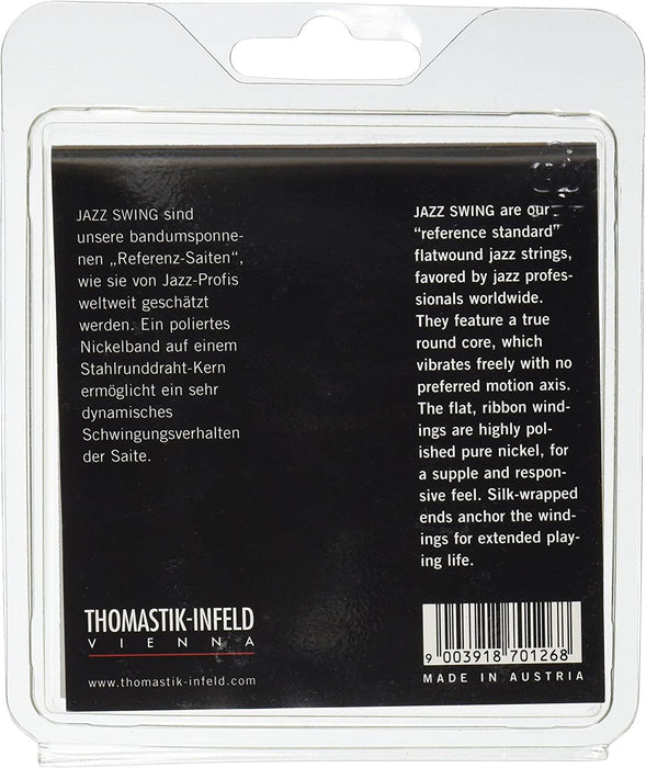 Thomastik-Infeld Jazz Guitar Swing Series 6 String Pure Nickel Flat Wounds E, B, G, D, A, E Set (JS110)