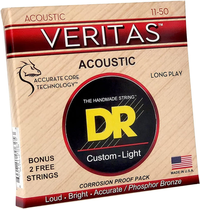 DR Strings Veritas Phosphor Bronze Acoustic Guitar String 11-50 (VTA-11)