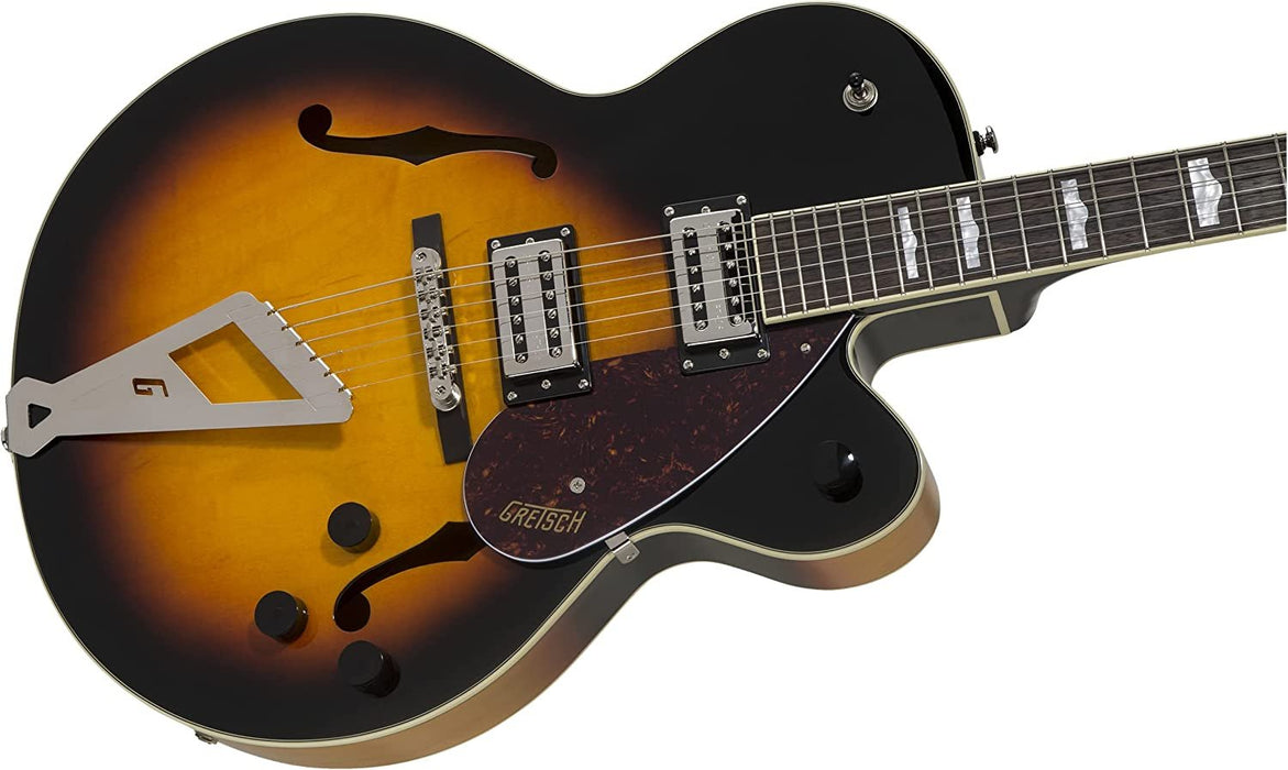 Gretsch G2420 Streamliner Hollow Body 6-String Electric Guitar with Chromatic II Tailpiece, Broad'Tron Pickups, and Laurel Fingerboard (Right-Handed, Aged Brooklyn Burst)