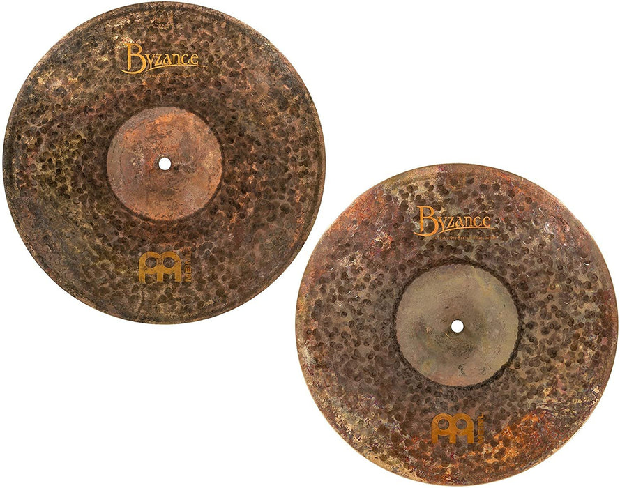 Meinl Cymbals Byzance 14" Dual Hihats, Pair — MADE IN TURKEY — Hand Hammered B20 Bronze, 2-YEAR WARRANTY, B14DUH