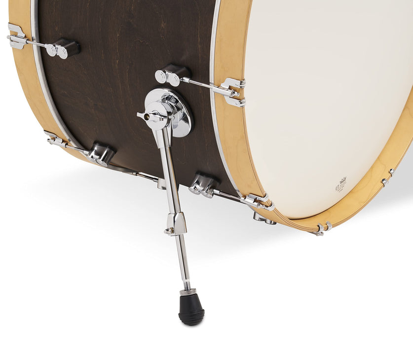 Pacific Drums & Percussion Set Concept Classic 3-Piece w/26 Kick, Walnut with Natural Hoops Drum Shell Packs (PDCC2613WN)