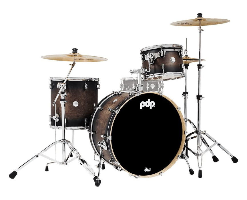 PDP Concept Maple 3-Piece Rock Shell Pack - Charcoal Burst (PDCM24RKSCB)