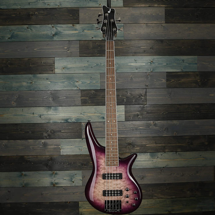 Jackson JS Series 5-String Spectra Bass JS3QV, Purple Phaze, Laurel Fingerboard