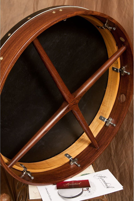 Roosebeck Tunable Sheesham Bodhrán Cross-Bar 18"x3.5" - Black Goat Skin (BTN8RB)