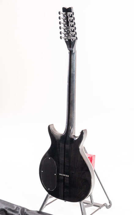 Washburn H12TB Wing Series Hawk 12-String Electric Guitar, Trans Black