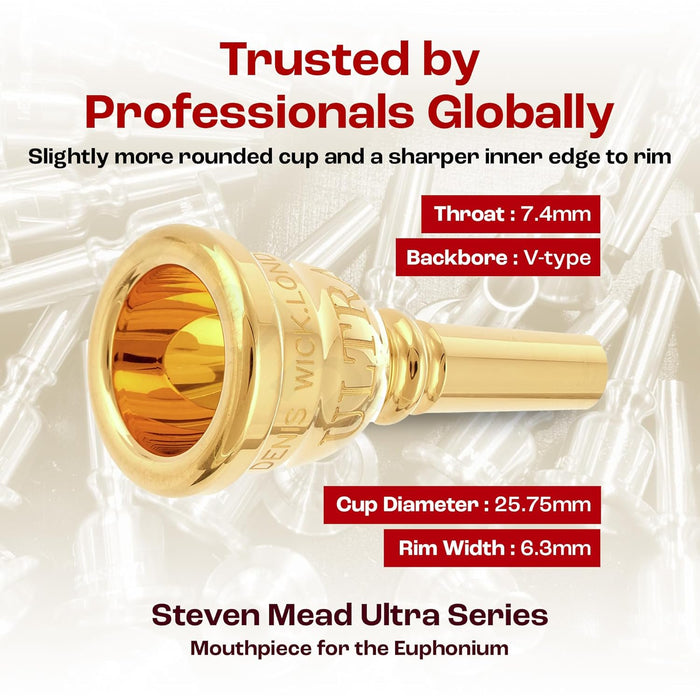 Denis Wick Steven Mead Ultra Euphonium Mouthpiece Silver Plated 5880E-SM3U