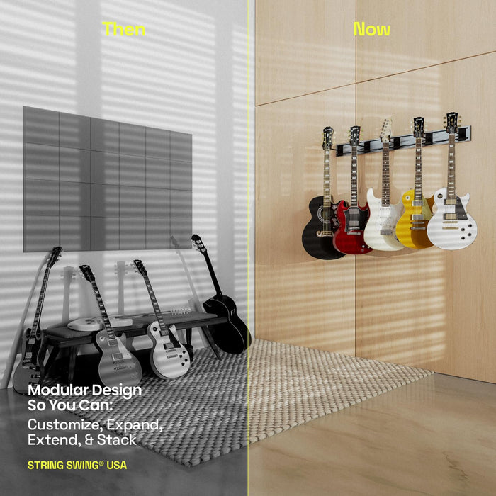 STRING 5 INSTRUMENT HANGER SYSTEM SILVER SLATWALL